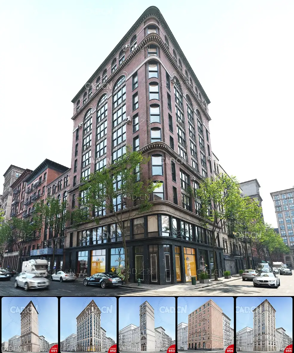 57个纽约楼房建筑C4D模型 Evermotion – Archmodels Vol.215 - C4D之家 - Evermotion – Archmodels vol. 215
