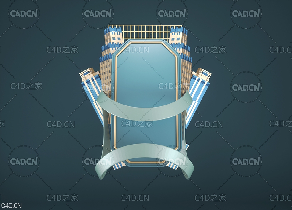C4D OCTANE电商海报背景创意彩带盾牌工程 - C4D之家 - 0390.jpg