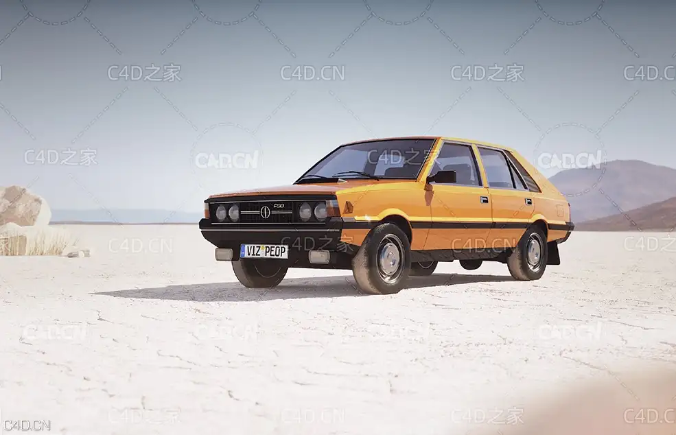 未知品牌老款汽车C4D模型 car