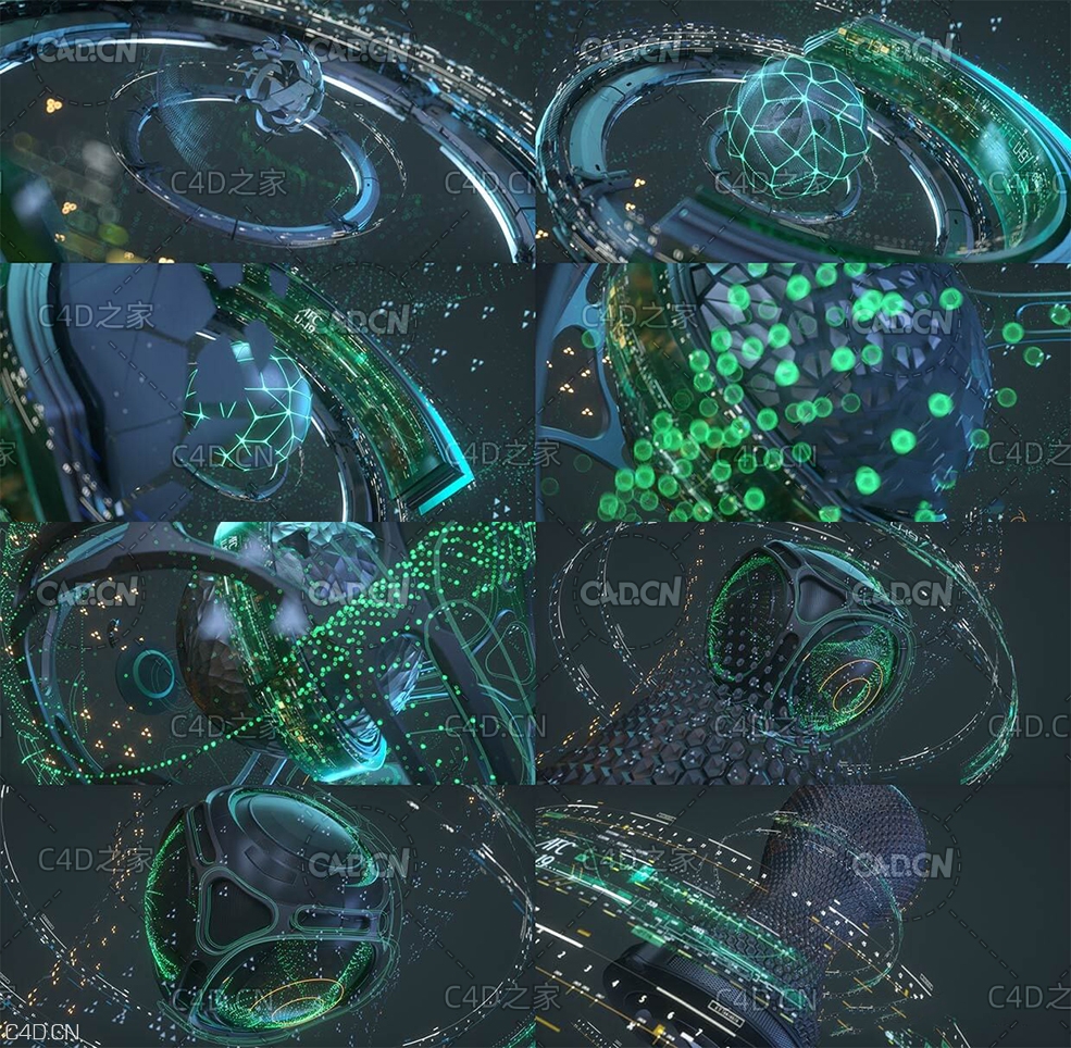 C4D octane体育片头 足球片头 亚足联u19锦标赛片头动画工程 AFC U19 Opener Shot