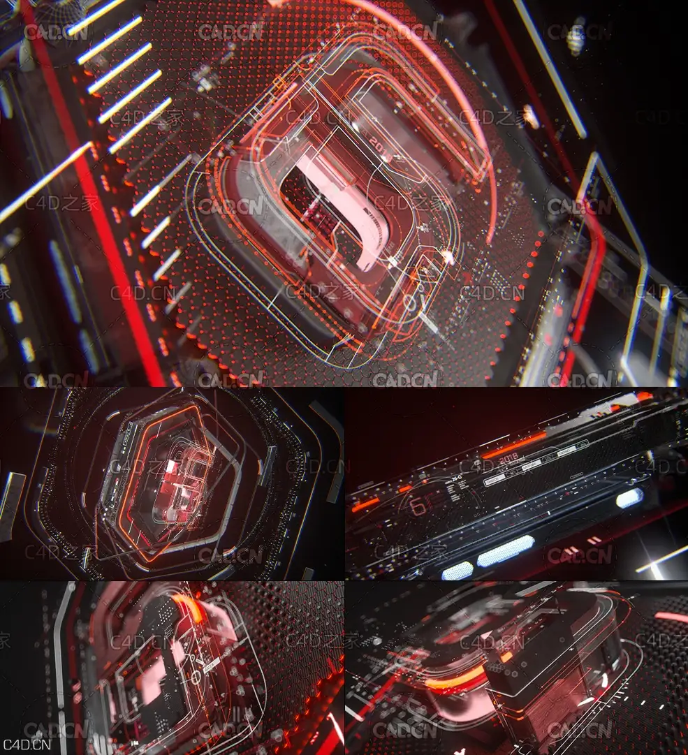 C4D OCTANE红色科技数字6动画工程 Asian Six Red Championship - C4D之家 - 未标题-2.jpg