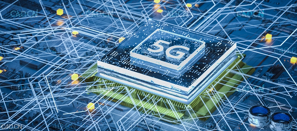 C4D OCTANE移动通信网络5G芯片模型工程 - C4D之家 - 008.jpg
