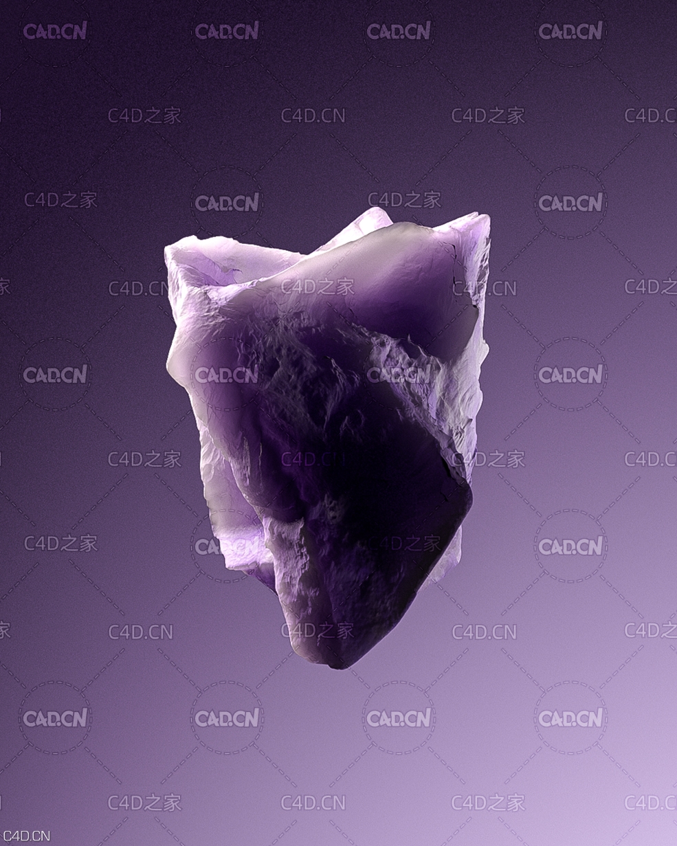 C4D Redshift半透明玉石模型 Rocks