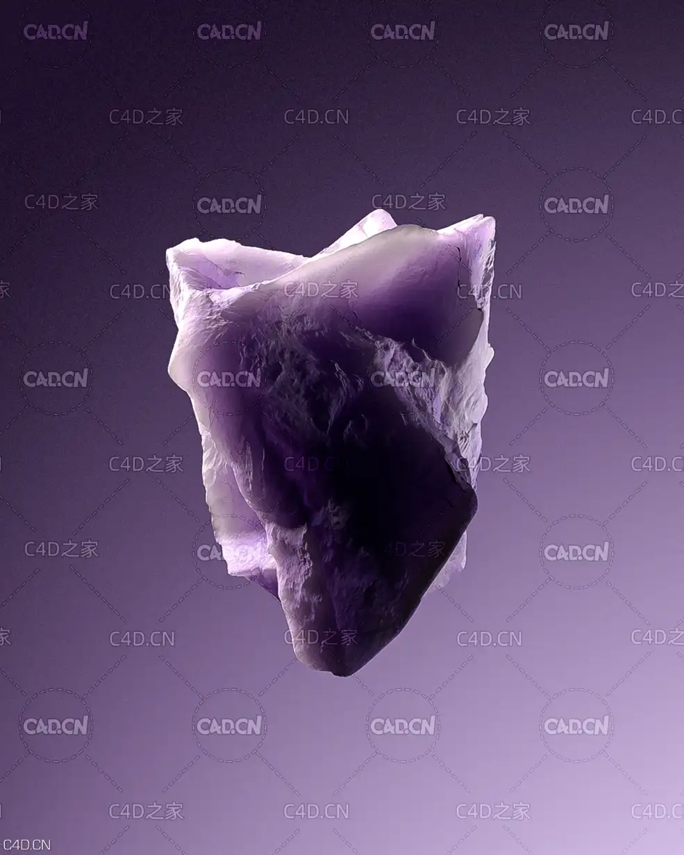C4D Redshift半透明玉石模型 Rocks