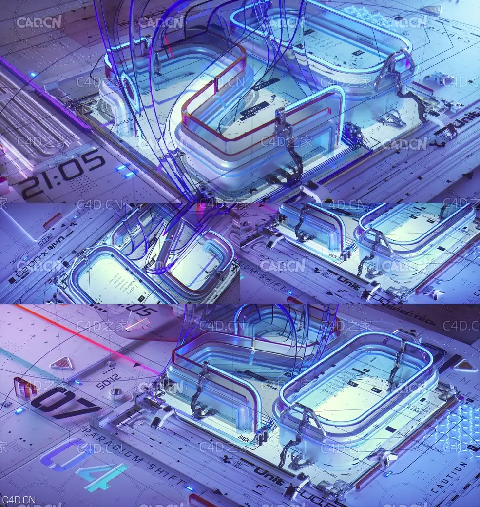 C4D OC新闻广播片头文字工程 c4d octane broadcast bundle 3d model animated