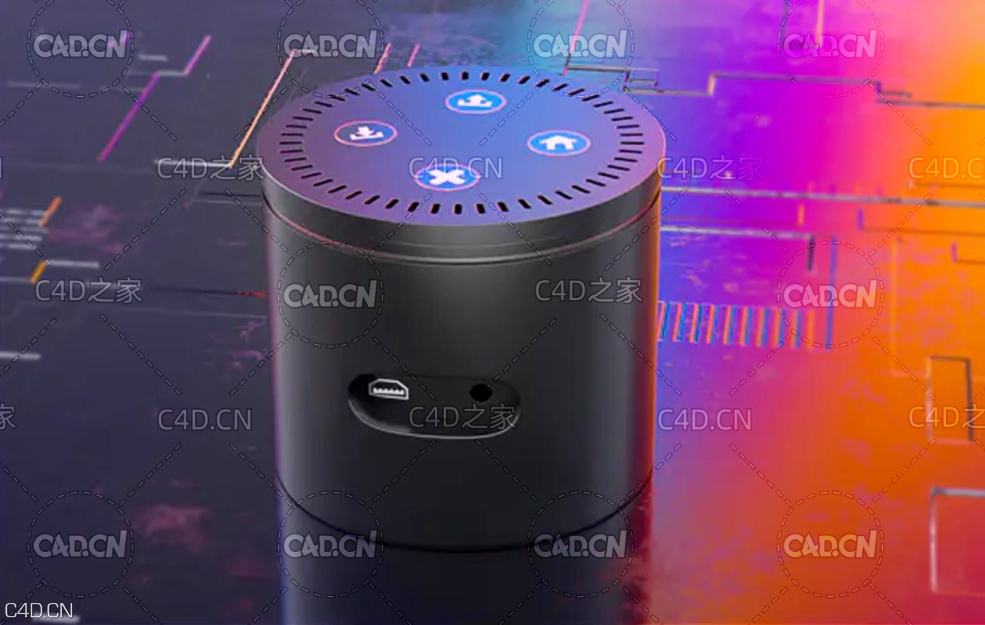 C4D OCTANE无线蓝牙播放器音响产品模型 - C4D之家 - 55.jpg