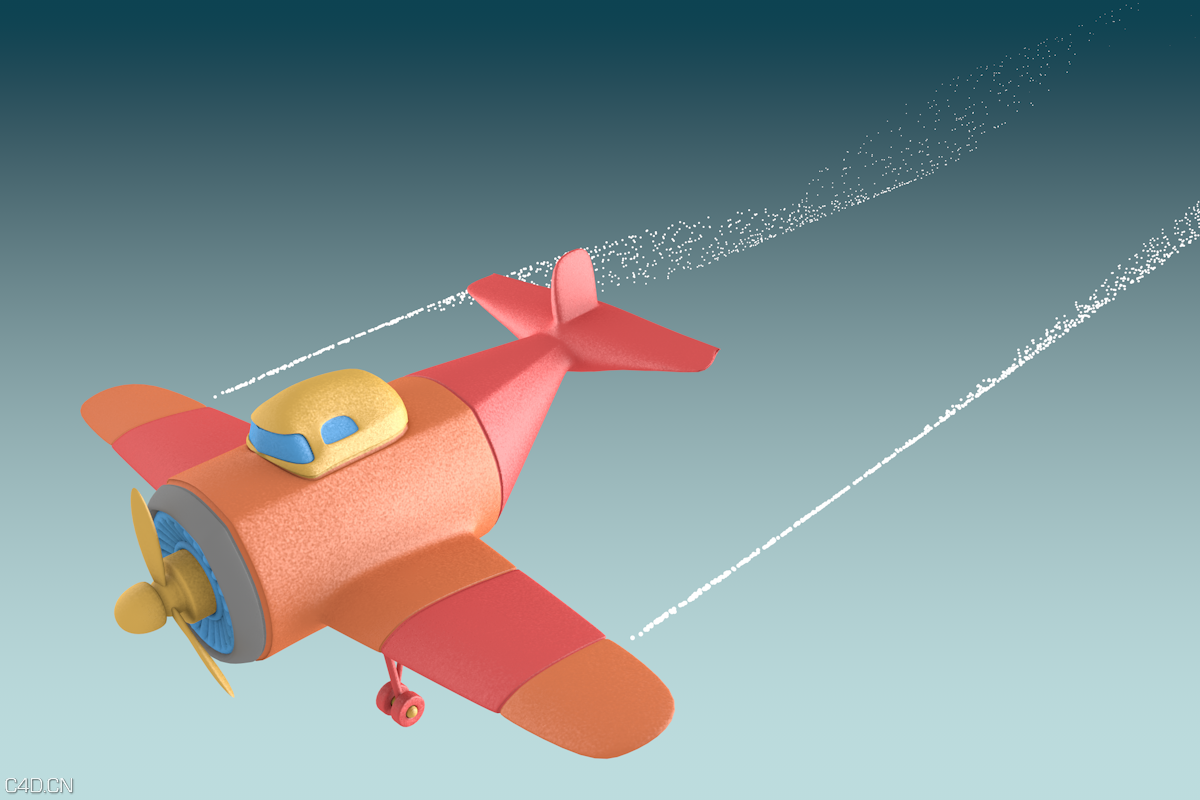 玩具飞机 C4D 螺旋桨机 - C4D之家 - 2312_0120.png