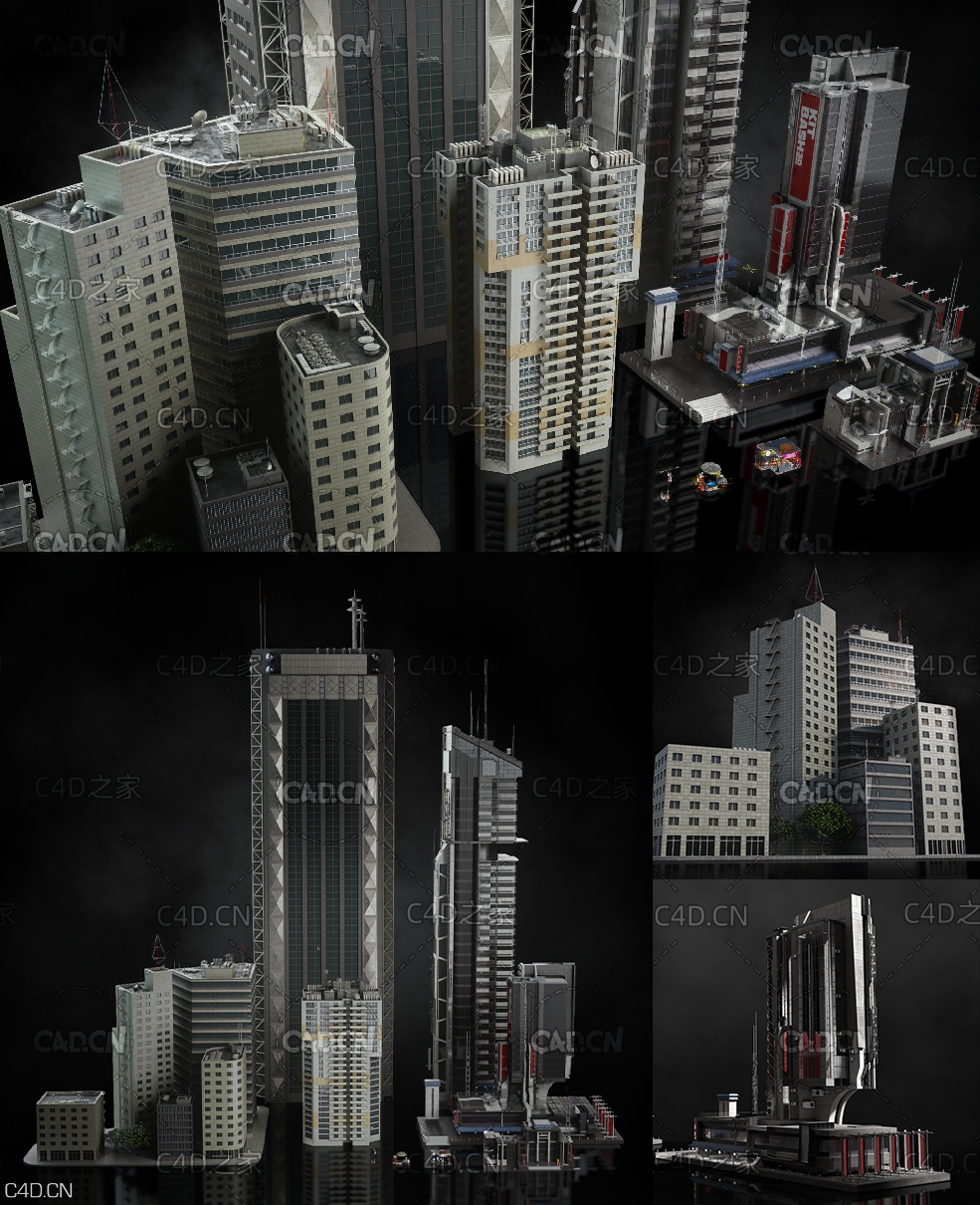 C4D OCTANE城市高楼建筑模型 KB3D NeoCities Octane - C4D之家 - 4.jpg