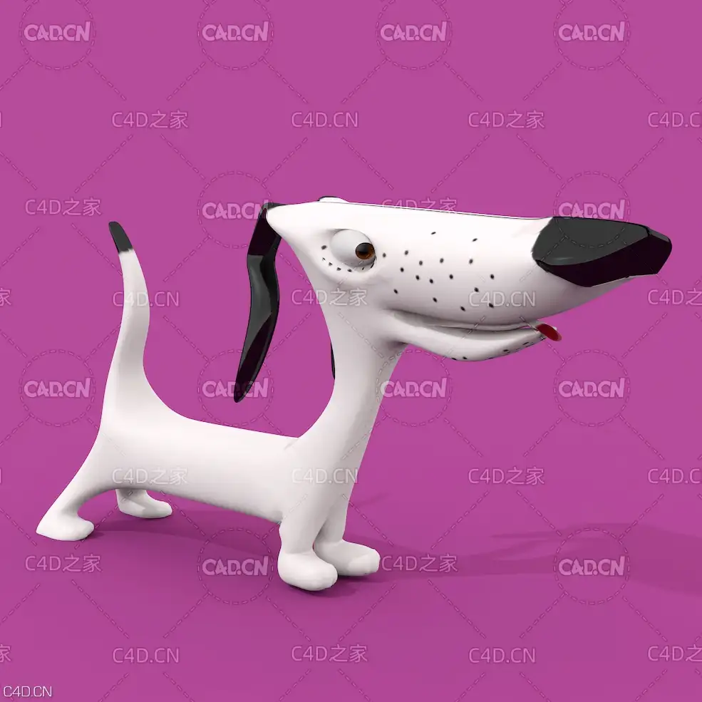 卡通小狗角色模型 dog - C4D之家 - dog.jpg