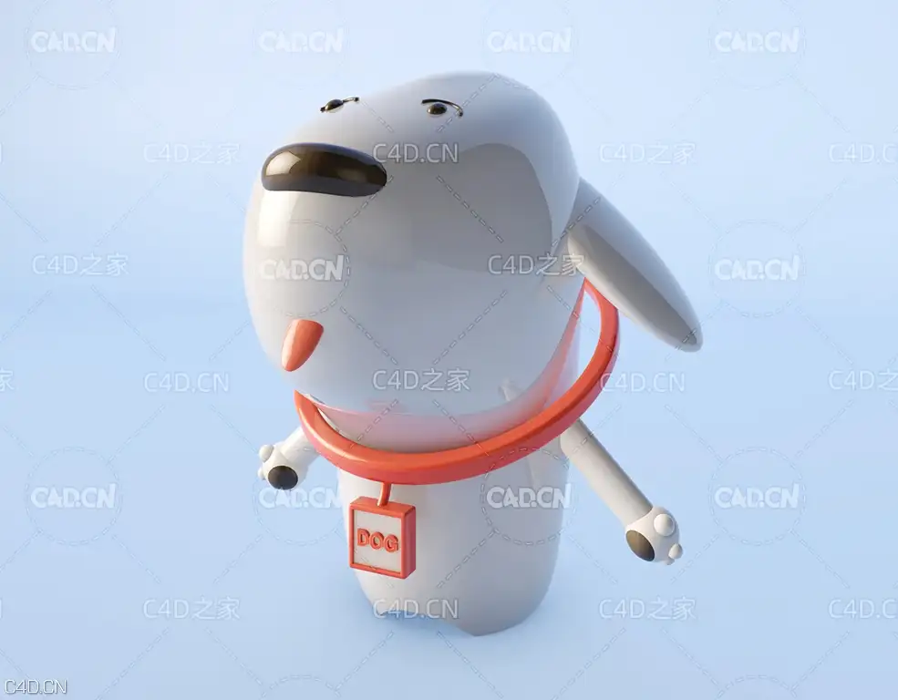 卡通小狗玩偶模型 Dog
