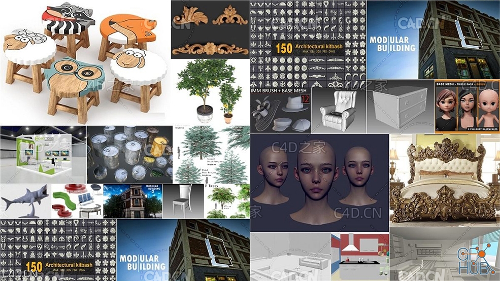 Cuberbrush 2020年10月3D模型合集包 Cuberbrush 3D Models Collection October 2020