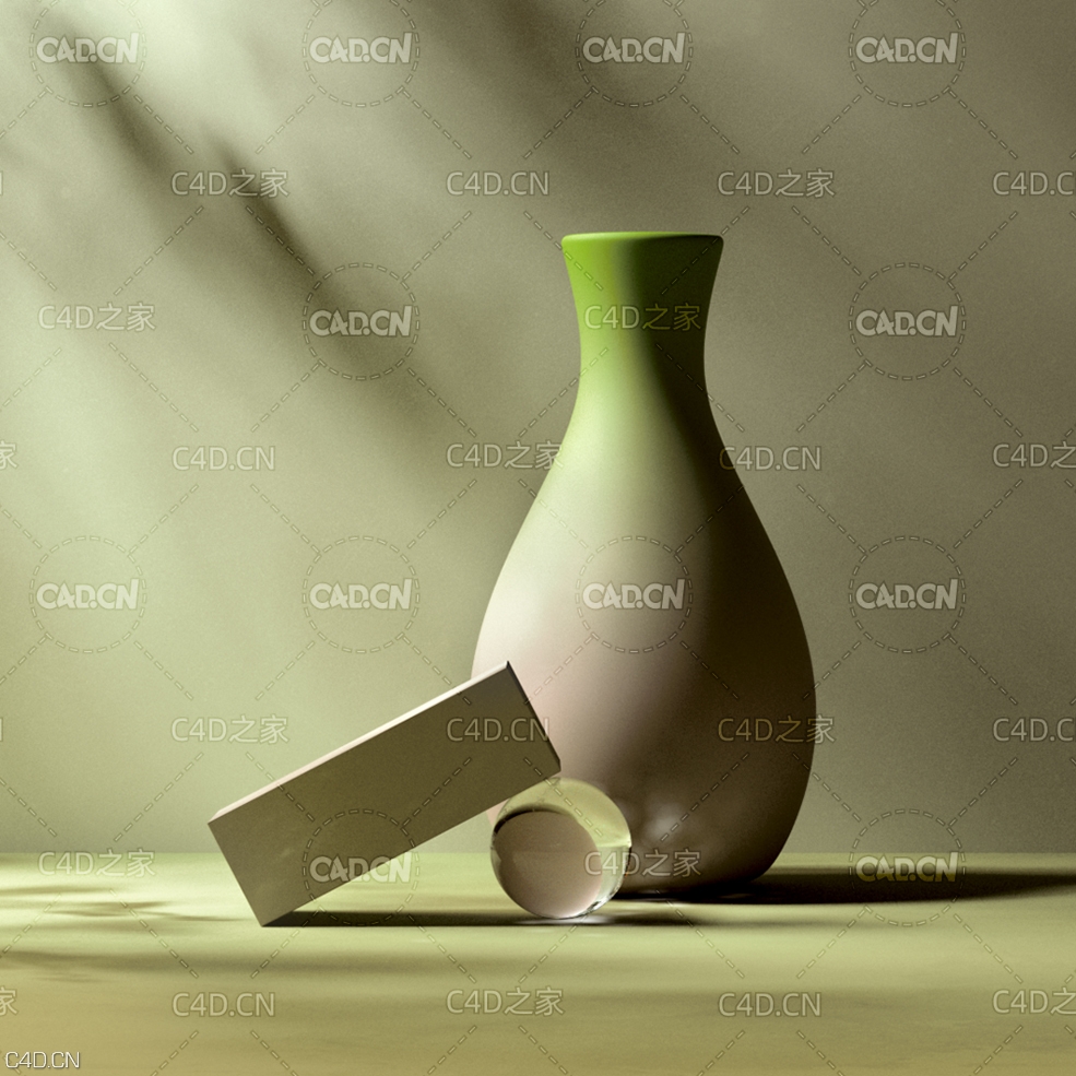 C4D Redshift花瓶渲染模型 Vase