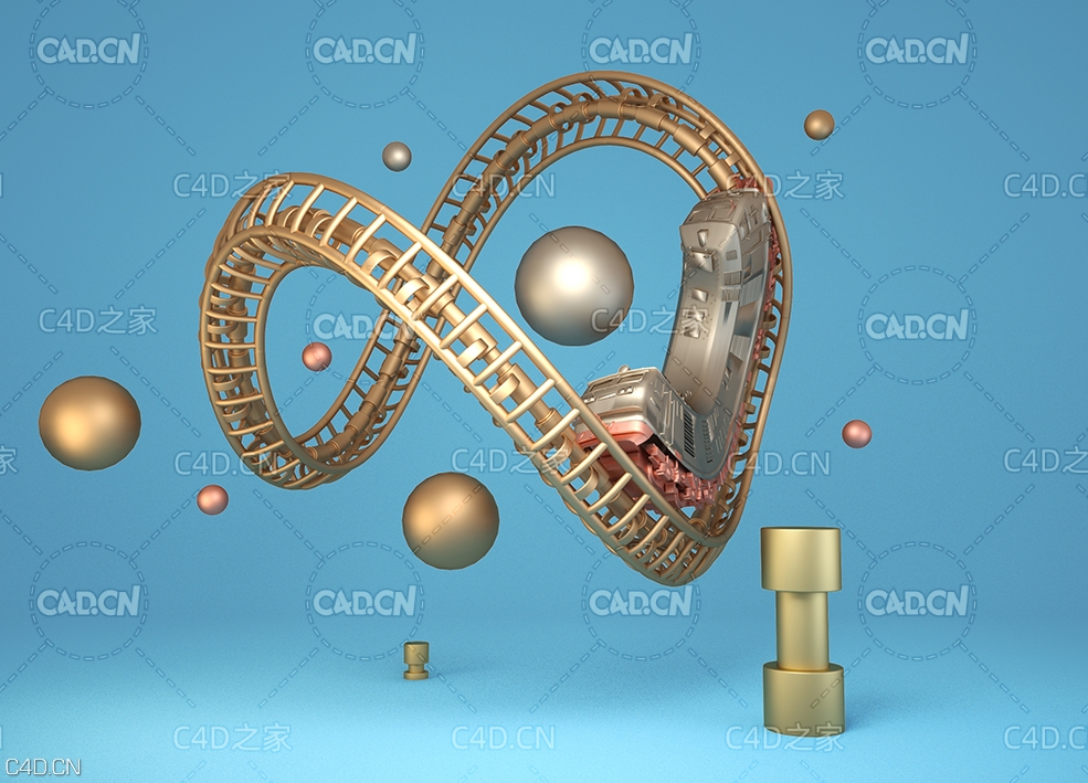 C4D octane卡通过山车创意工程 roller coaster - C4D之家 - 0370.jpg