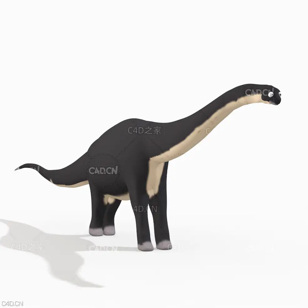 卡通恐龙梁龙C4D模型 dino cartoon