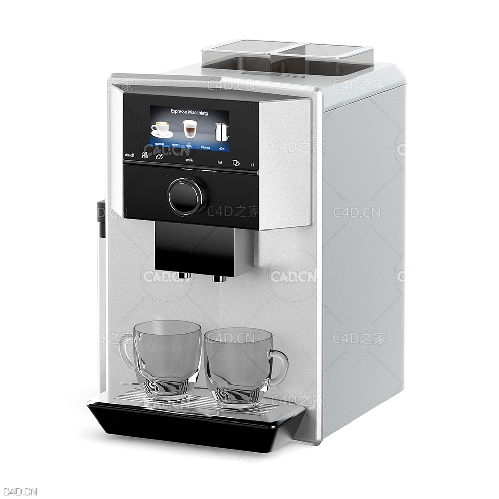 小家电咖啡机C4D模型 coffee machine