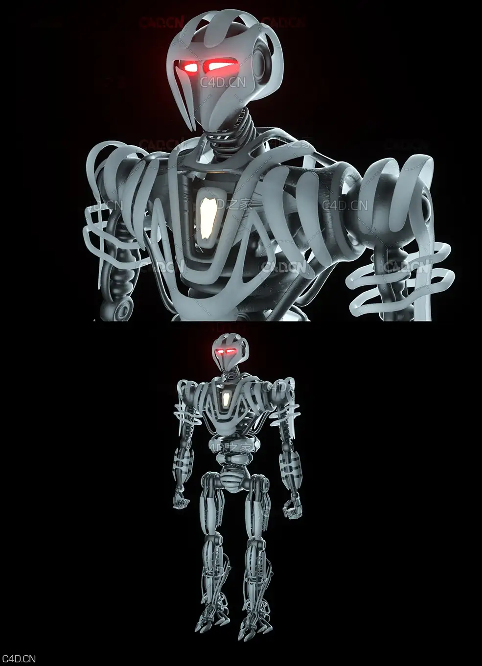 C4D OCTANE科幻科技机器人模型 robot - C4D之家 - 1_DeMain_0000(1).jpg