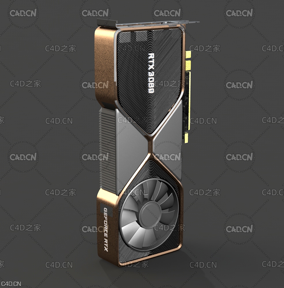 C4D电脑显卡英伟达显卡模型RTX3080模型rtx3080显卡模型Nvidia