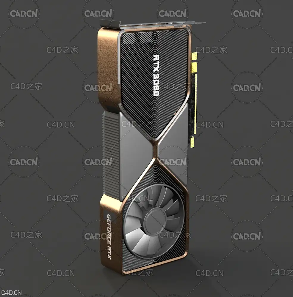 C4D电脑显卡英伟达显卡模型RTX3080模型rtx3080显卡模型Nvidia