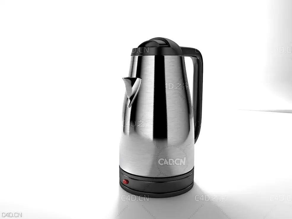 不锈钢水壶C4D模型 kettle 3d model - C4D之家 - 录视频做的.jpg