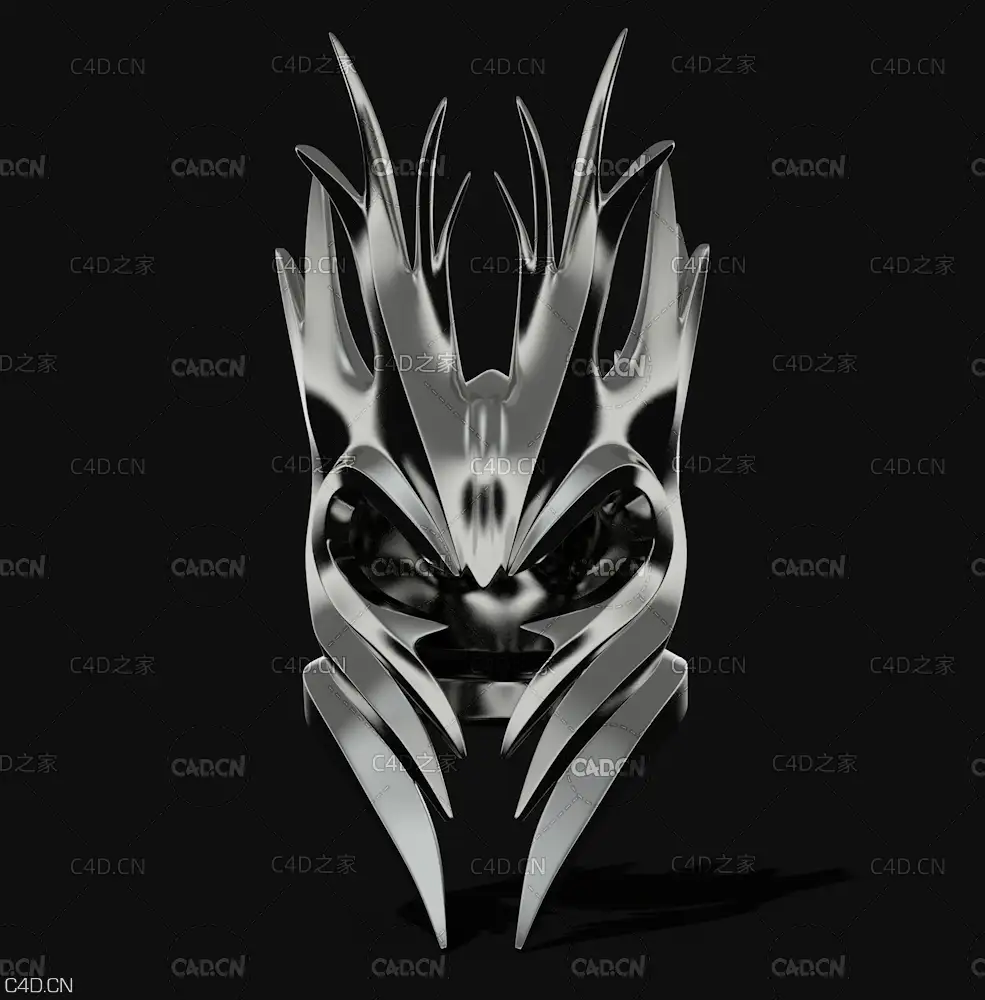 暗影头盔面具C4D模型 shadowHelm