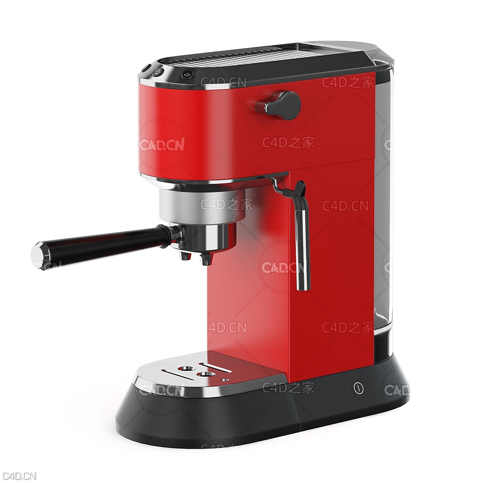 意式半自动咖啡机C4D模型 Coffee machine