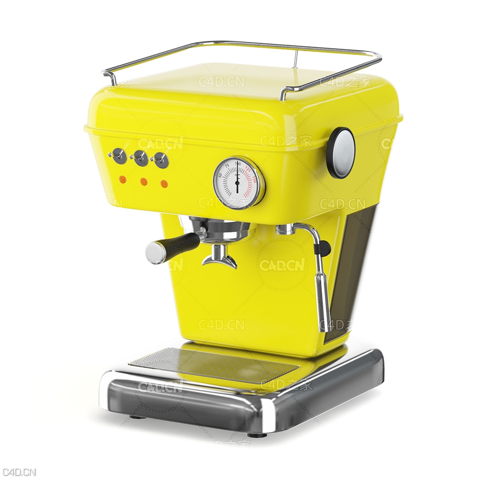 意式半自动浓缩机咖啡机 Coffee Machine 3D Model - C4D之家 - cgaxis_models_116_19.jpg