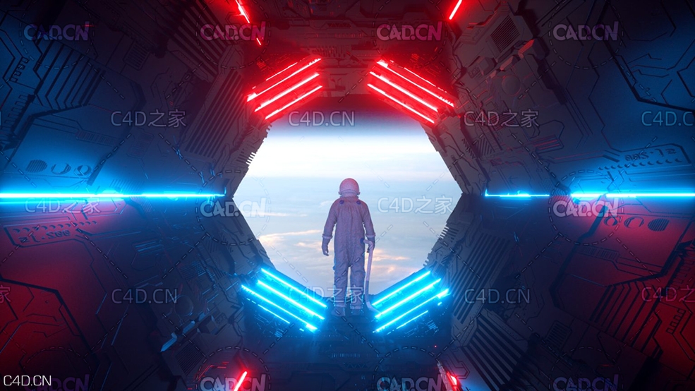 科幻机舱宇航员创意场景C4D OCTANE工程 CINEMA 4D OCTANE SCI-FI SCENE - C4D之家 - icon-1-1536x864.jpg