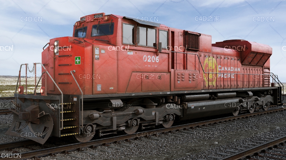 加拿大太平洋铁路公司专用调车机车C4D模型 CANADIAN PACIFIC shunting locomotive - C4D之家 - AM223_001.jpg