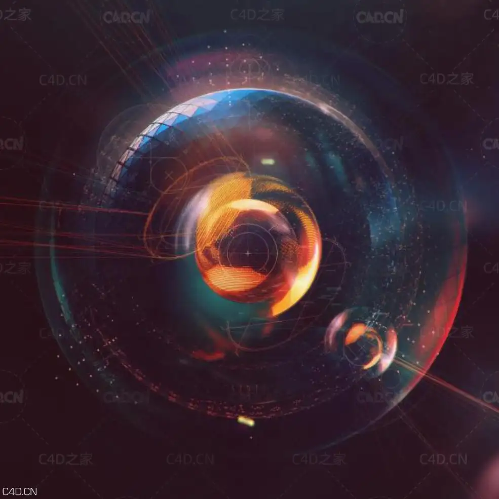 C4D+PS+AE科技感UI数据元素设计教程 Learn Squared – UI and Data Design for Films