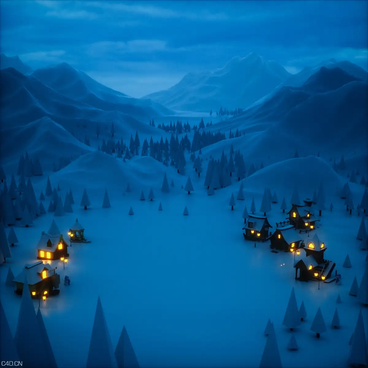 冬天-雪景 - C4D之家 - 雪景-暗1.jpg