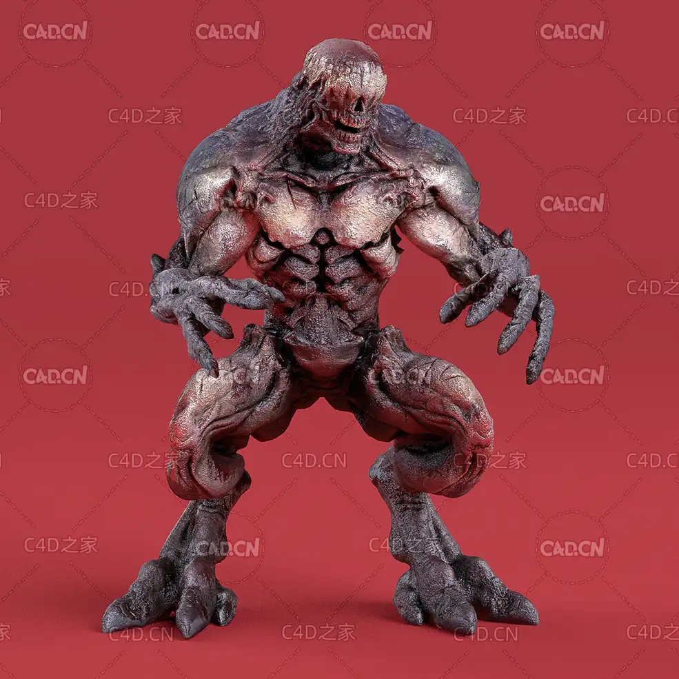 毁灭战士异形怪物C4D模型 doomxxtt