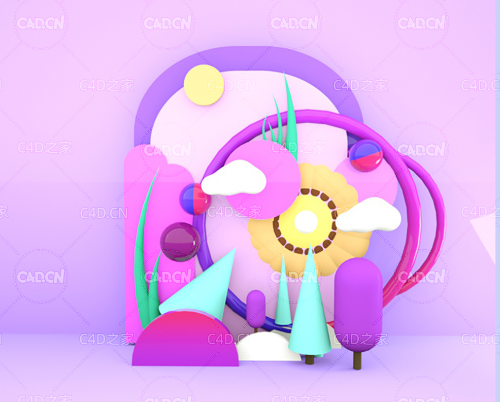C4D OC卡通场景工程文件 - C4D之家 - H__ao.jpg