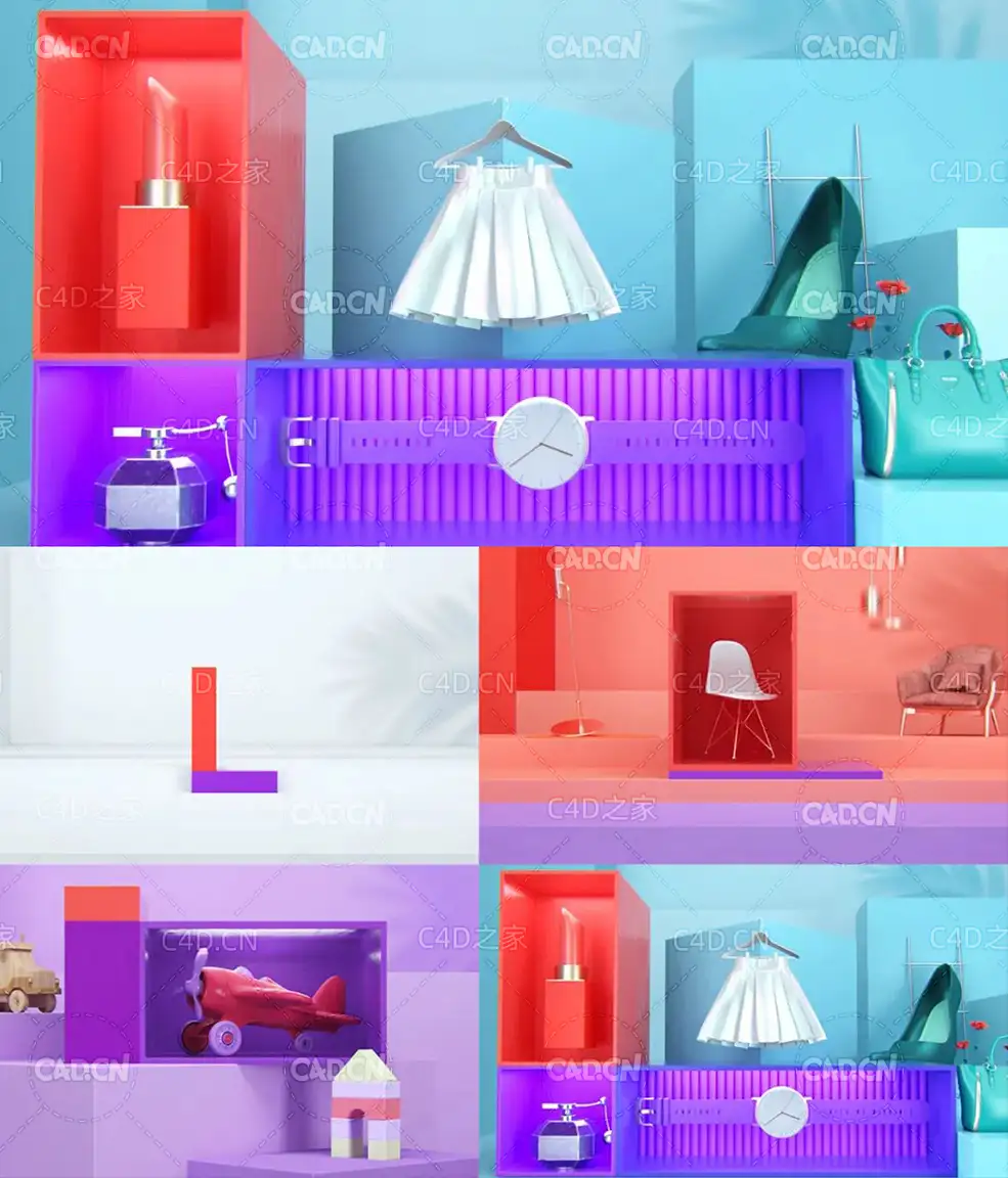 C4D OCTANE电商购物女性商品展示片头动画工程 - C4D之家 - 640.jpg