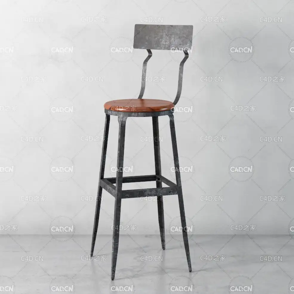 吧台椅C4D模型 The bar chair