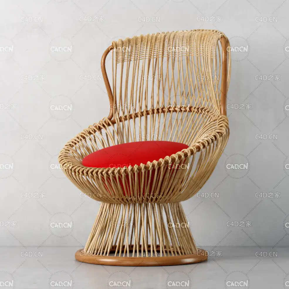 东南亚风格竹编藤椅C4D模型 Chair - C4D之家 - 008.jpg