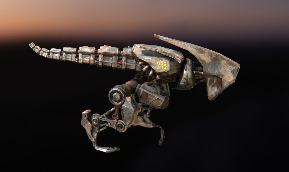 C4D模型 恐龙仿生机械机器人含绑定动画