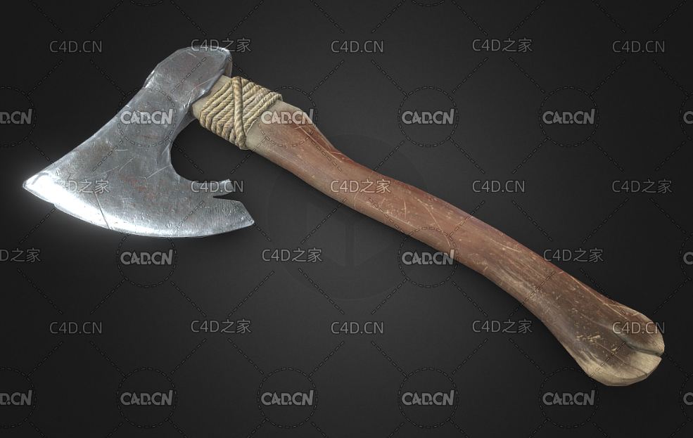 砍柴的斧头C4D模型 axe - C4D之家 - WechatIMG3889.jpg