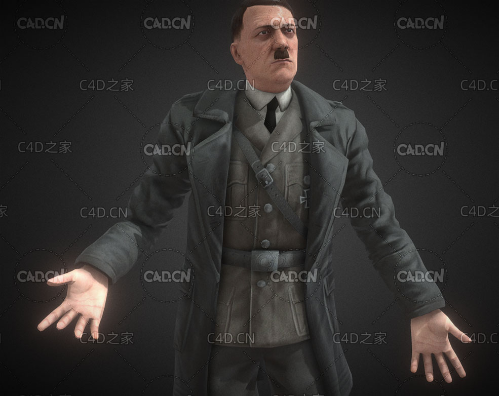 德国元首希特勒C4D模型(含绑定) Adolf Hitler - C4D之家 - 66-1.jpg