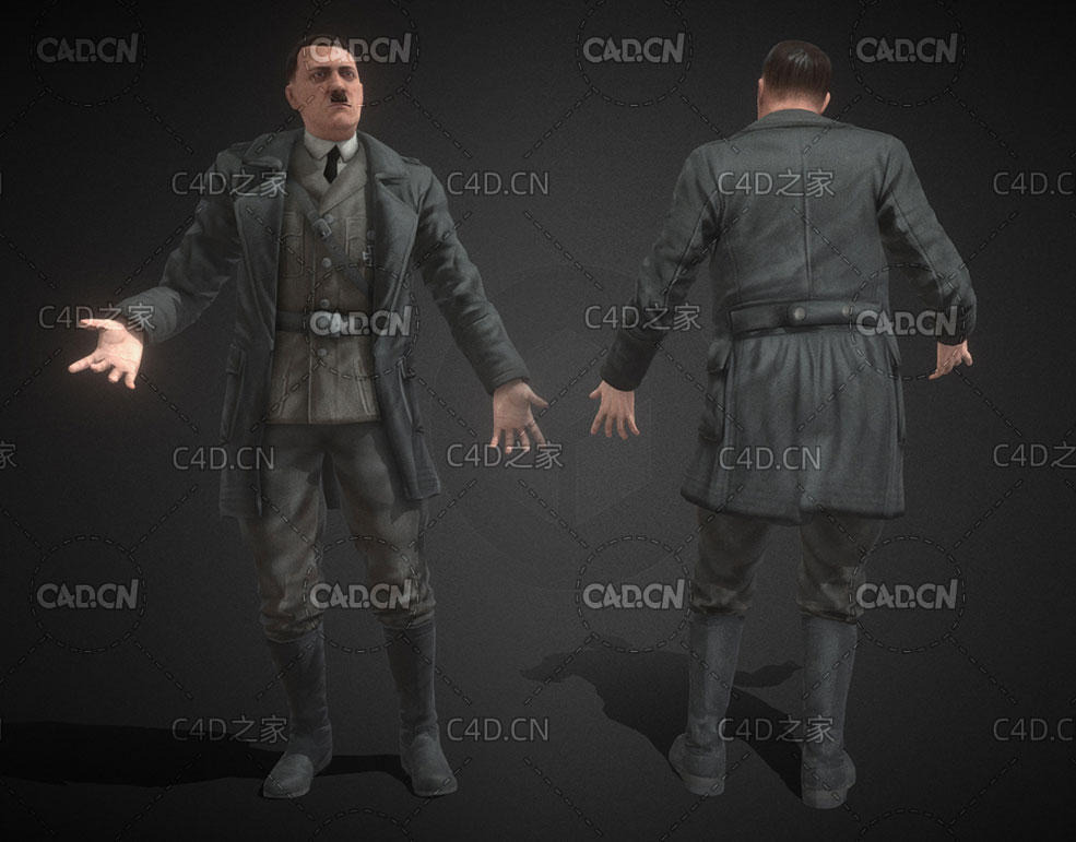 德国元首希特勒C4D模型(含绑定) Adolf Hitler - C4D之家 - 66-2.jpg