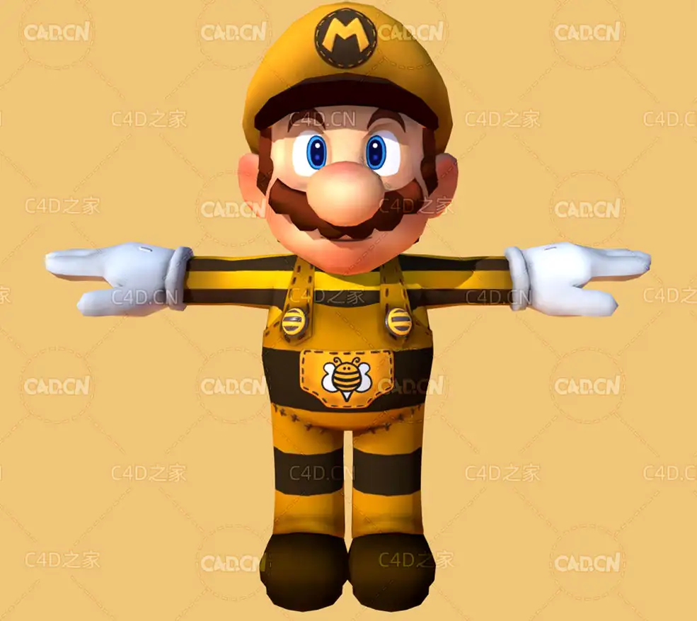 超级马里奥兄弟卡通角色C4D模型 Mario - C4D之家 - 85.jpg