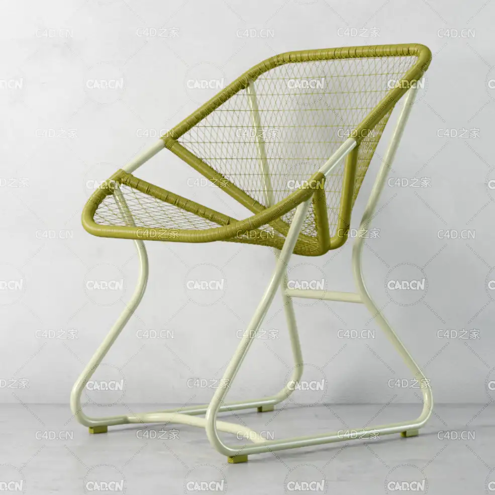 简易网状懒人椅单人椅C4D模型 chair 3d model - C4D之家 - 012.jpg
