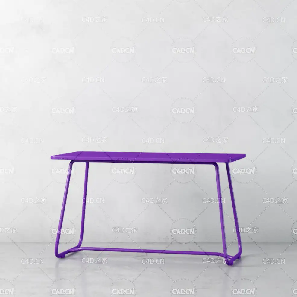 简易金属凳子C4D模型 chair 3d model