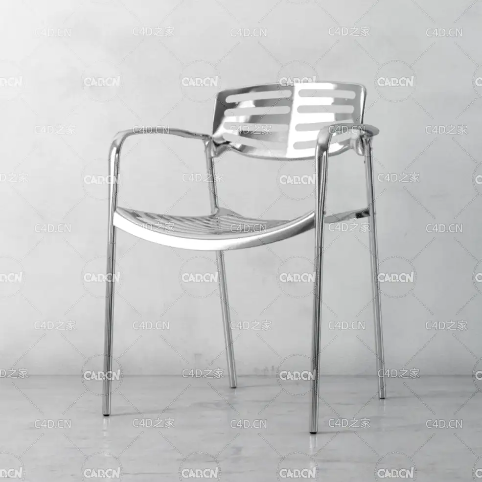 镂空金属铝椅户外铝椅休闲铝椅C4D模型 chair 3d model - C4D之家 - 020.jpg