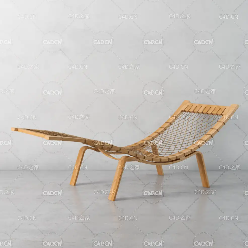 藤艺家具麻绳编织休闲躺椅C4D模型 chair 3d model - C4D之家 - 022.jpg