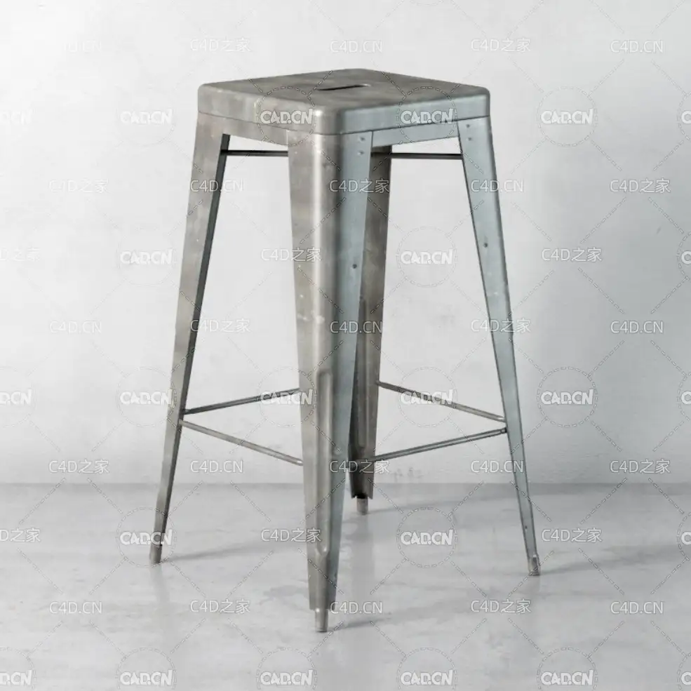 简约艺术金属凳C4D模型 chair 3d model - C4D之家 - 038.jpg