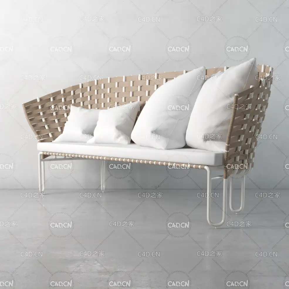 布条交错编织时尚多人沙发椅C4D模型 chair 3d model - C4D之家 - 039.jpg