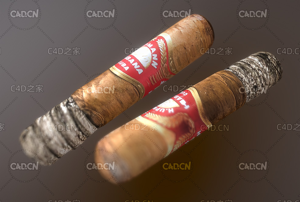 低面雪茄香烟C4D模型 cigar - C4D之家 - 16.jpg