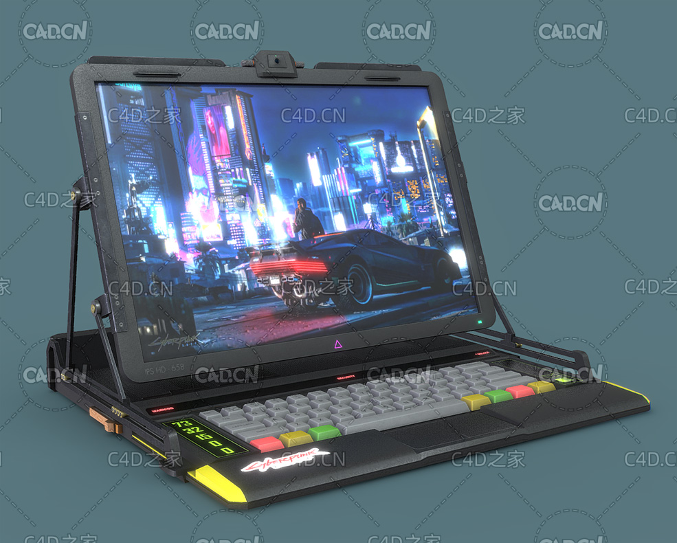 科幻笔记本电脑C4D模型 Sci-Fi Laptop - C4D之家 - 20.jpg