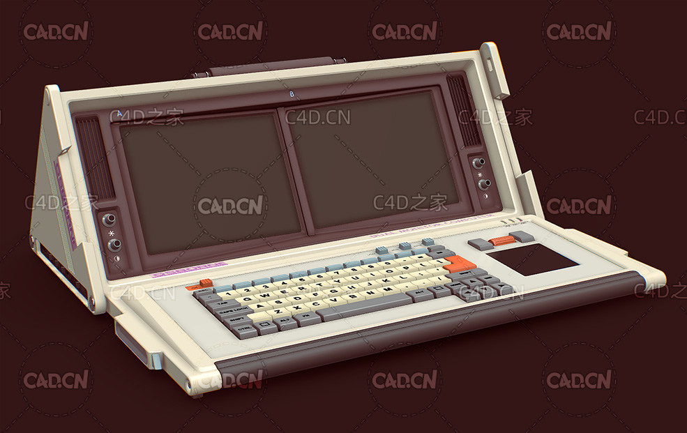 电脑控制屏幕C4D模型 Microcomputer