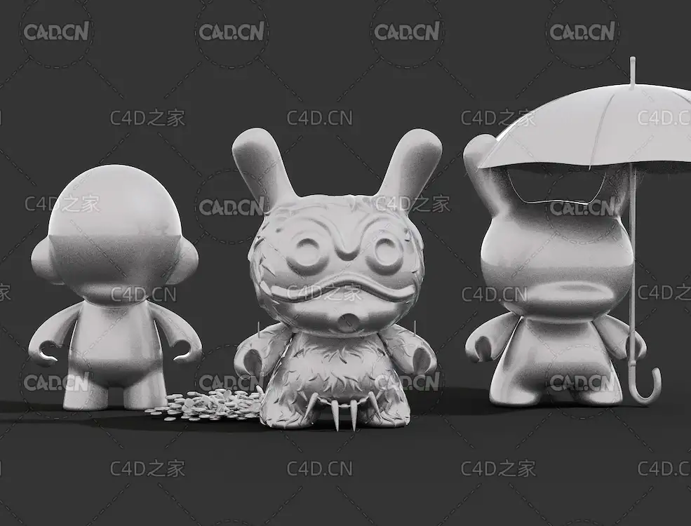 三个卡通玩偶C4D模型 - C4D之家 - 46.jpg